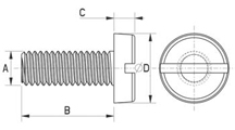 Zylinderkopfschraube Metall DIN 85 [050-m]