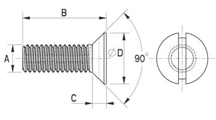 Senkkopfschraube Metall DIN 963 [080-m]