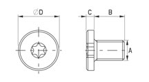 Zylinderkopf mit Torx Peek [187-1]