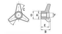 Griffschraube 3-Stern [271-1]