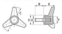 Griffschraube 3-Stern [271-2]