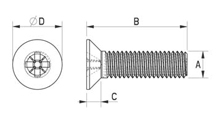 Senkschraube Metall  Kreuz DIN 965 [341-m]